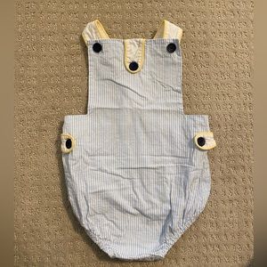 GUC bella bliss Blue and White Seersucker bubble 18m